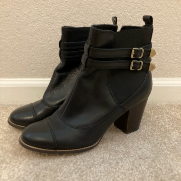 Giani Bernini | Shoes | Giani Bernini Womens Black Leather Ankle Boots ...